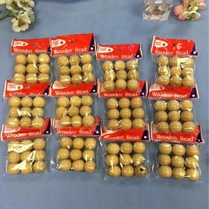 12 Packages Wooden Beads Large size New